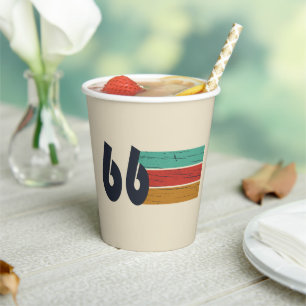 Born in 1966 vintage 60th birthday party paper cups