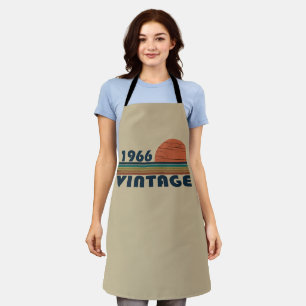 Born in 1966 vintage style birthday gift apron