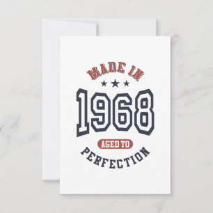 Born in 1968 Birthday RSVP Card