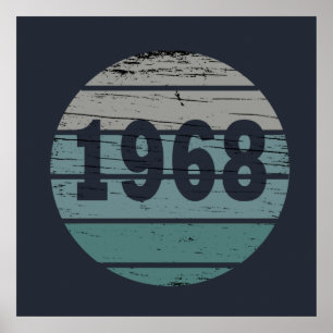 born in 1968 classic sunset poster