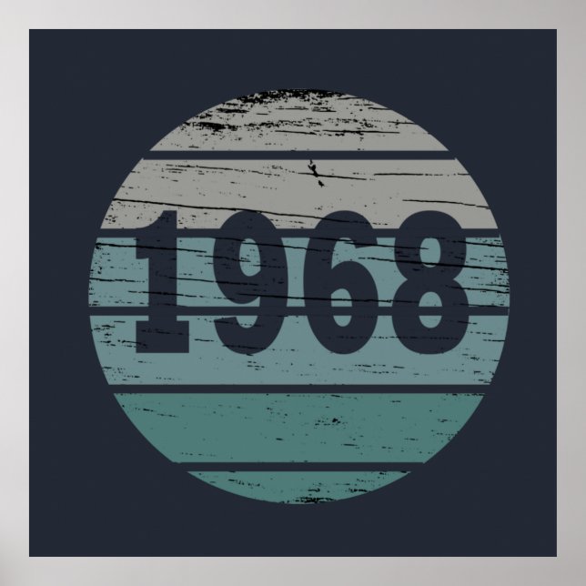 born in 1968 classic sunset poster (Front)