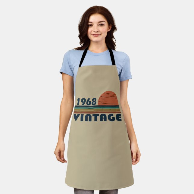 Born in 1968 vintage birthday apron (Worn)