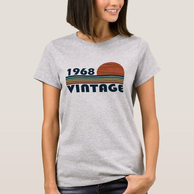 Born in 1968 vintage birthday T-Shirt (Front)