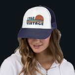 Born in 1968 vintage birthday trucker hat<br><div class="desc">This vintage classic graphic design with awesome typography font lettering can add originality to your wardrobe collection. It is a great gift idea for men, women, husbands, wives, grandmas, and grandpas who will love this one-of-a-kind artwork. It is the best and most funny holiday present for your happy birthday party....</div>