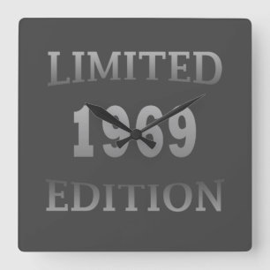 Born in 1969 elegant modern vintage birthday square wall clock