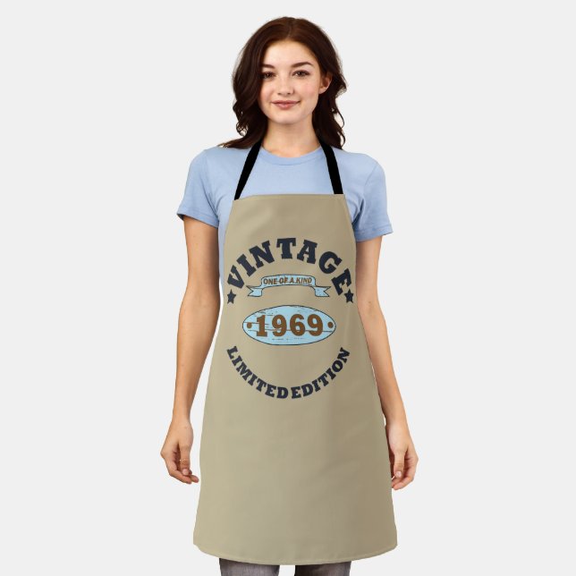 Born in 1969 vintage birthday gift apron (Worn)