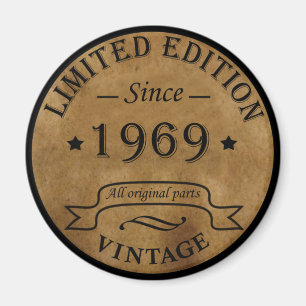 Born in 1969 vintage birthday party magnet
