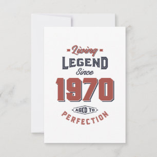 Born in 1970 Birthday RSVP Card