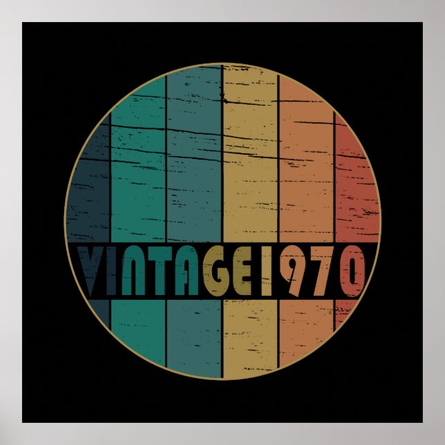 Born in 1970 classic retro poster (Front)