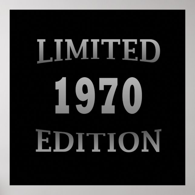 born in 1970 limited edition birthday gift poster (Front)