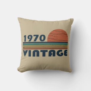 Born in 1970 vintage birthday gift cushion