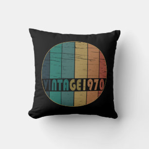 Born in 1970 vintage birthday gift cushion