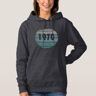 Born in 1970 vintage birthday gift hoodie