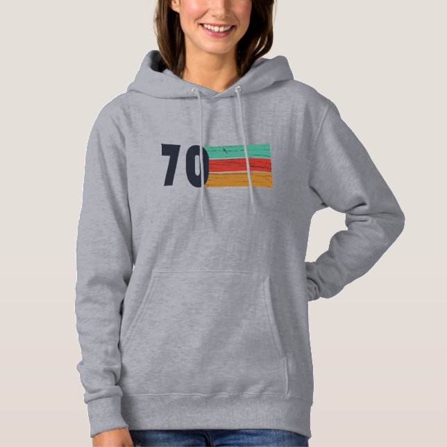 Born in 1970 vintage birthday gift hoodie (Front)
