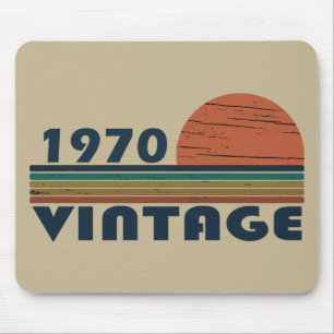 Born in 1970 vintage birthday mouse mat