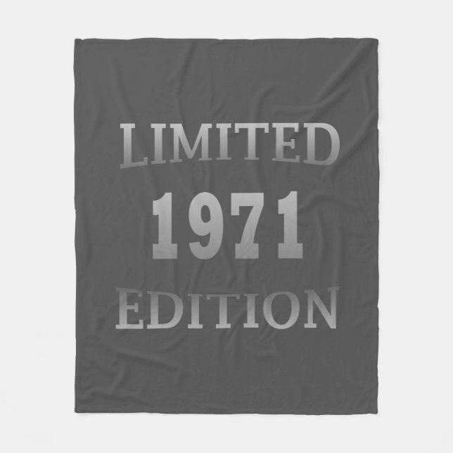 Born in 1971 53rd birthday fleece blanket (Front)