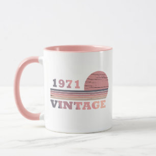 Born in 1971 elegant modern vintage birthday gift mug