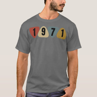 Born In 1971 Guitarist Guitar Pick Music Birthday  T-Shirt