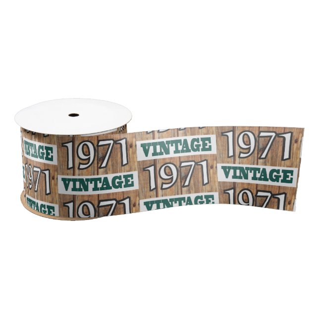 Born in 1971 satin ribbon (Spool)