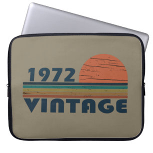 Born in 1972 classic sunset laptop sleeve