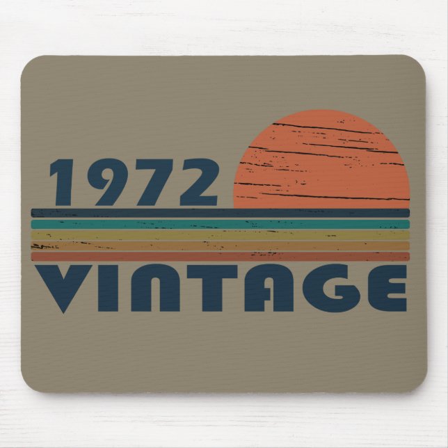 Born in 1972 classic sunset mouse mat (Front)