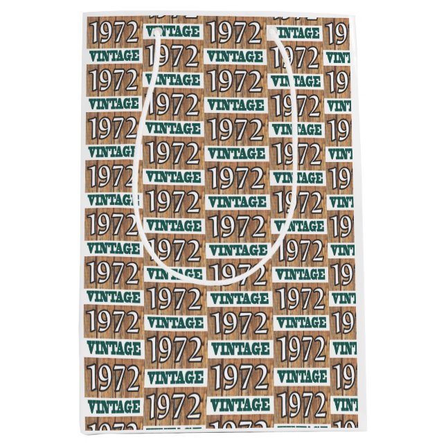 Born in 1972 medium gift bag (Front)