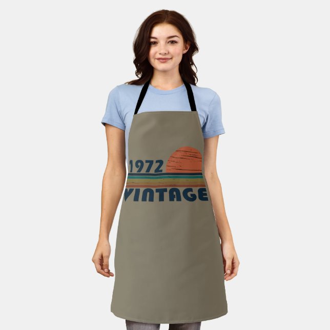 Born in 1972 vintage birthday gift apron (Worn)
