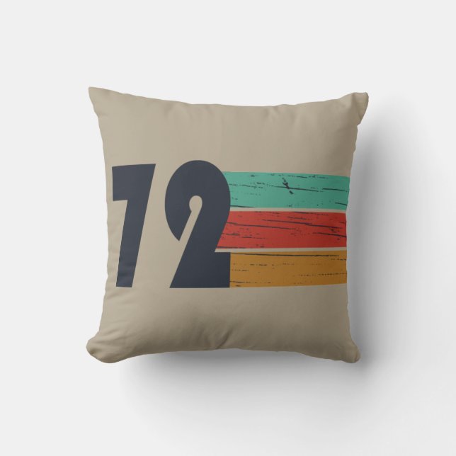 born in 1972 vintage birthday gift cushion (Front)