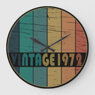 Born in 1972 vintage birthday gift large clock