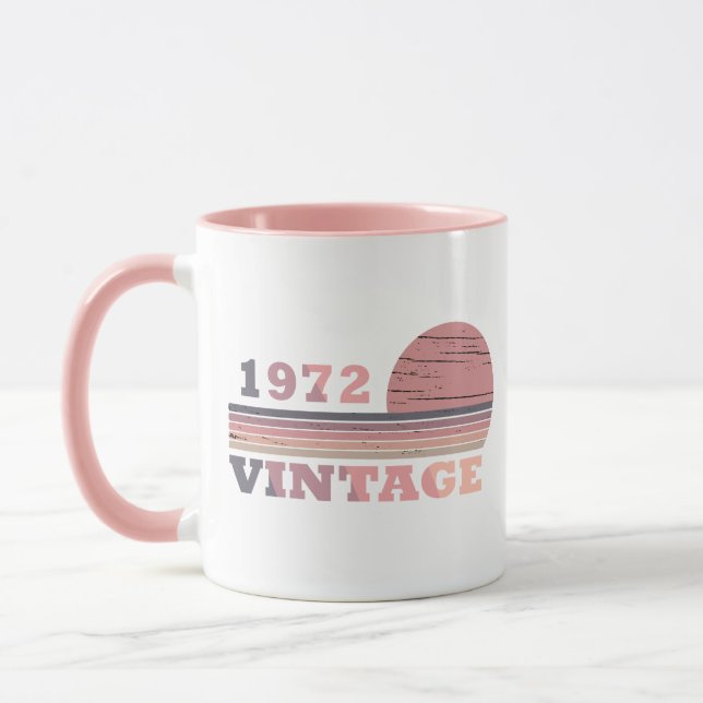 Born in 1972 vintage birthday gift mug (Left)
