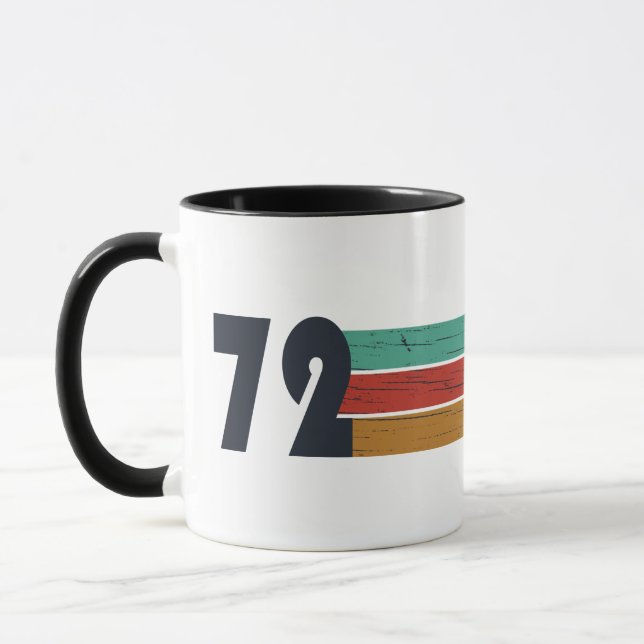 born in 1972 vintage birthday gift mug (Left)