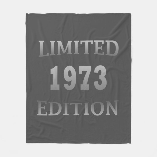 Born in 1973 birthday limited edition fleece blanket (Front)