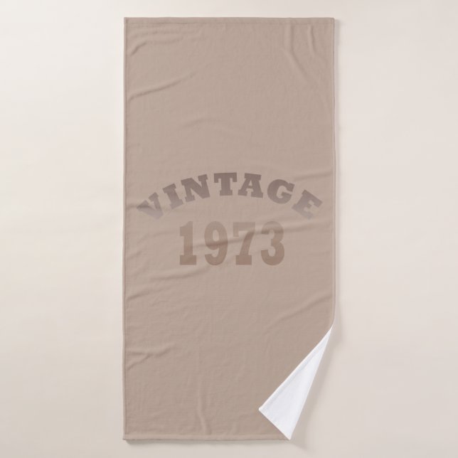 Born in 1973 vintage birthday bath towel (Bath Towel)