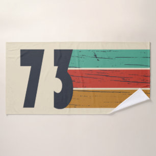 Born in 1973 vintage birthday gift bath towel