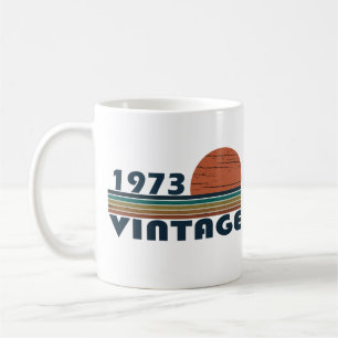 Born in 1973 vintage birthday gift coffee mug
