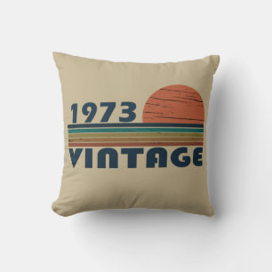 Born in 1973 vintage birthday gift cushion