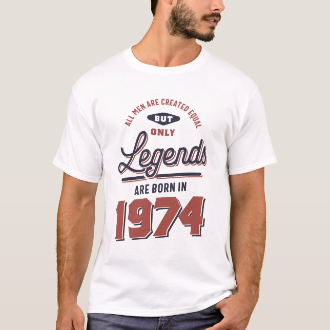 Born in 1974 Birthday T-Shirt (Front)