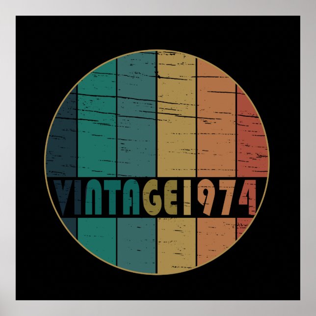 Born in 1974 classic retro poster (Front)