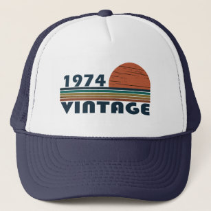 Born in 1974 classic sunset trucker hat