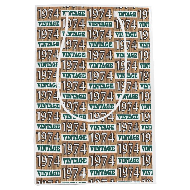 Born in 1974 medium gift bag (Front)