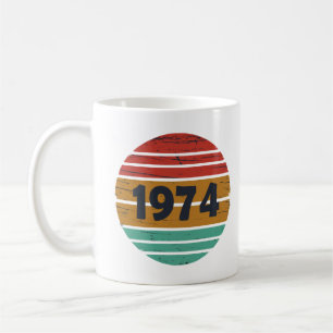 Born in 1974 vintage 50th birthday gift coffee mug