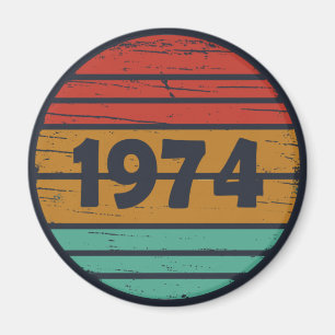 Born in 1974 vintage 50th birthday gift magnet
