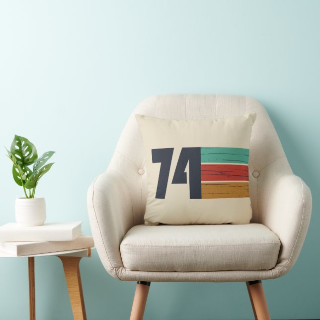 born in 1974 vintage birthday gift cushion (Chair)