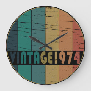 Born in 1974 vintage birthday gift large clock