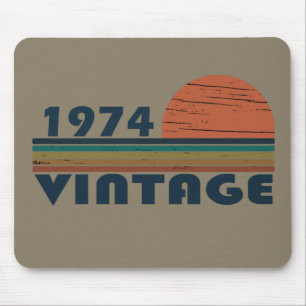 Born in 1974 vintage birthday gift mouse mat