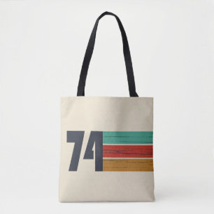 born in 1974 vintage birthday gift tote bag