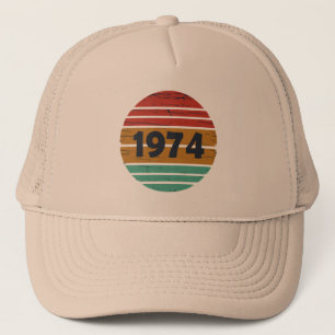 Born in 1974 vintage birthday party trucker hat