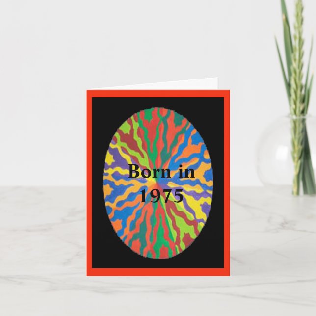 Born in 1975 Birthday fun facts about the year Holiday Card (Front)