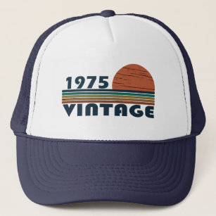 Born in 1975 classic sunset trucker hat