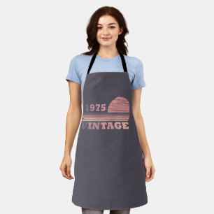 Born in 1975 elegant modern vintage birthday gift apron
